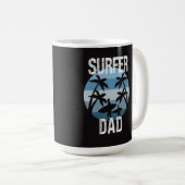 Surfer-Vater-Sticker Kaffeetasse (VorderseiteRechts)