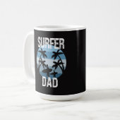 Surfer-Vater-Sticker Kaffeetasse (Vorderseite Links)