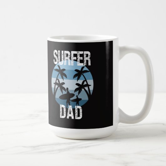 Surfer-Vater-Sticker Kaffeetasse (Rechts)