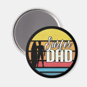 Surfer Vater Vatertag Tropische Kunst | Magnet (Vorderseite/Rückseite)