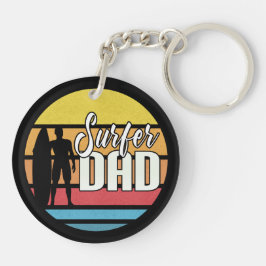 Surfer Vater Vatertag Tropische Kunst| Schlüsselan Schlüsselanhänger