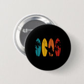 Surfer Vintage-Surfbrett Surfen Surfen Surfen Button (Vorne & Hinten)