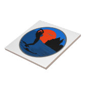 Surfer von Biarritz Fliese (Seite)