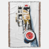 Surfer Wagon Throw Blanket Decke (Vorderseite Vertikal)