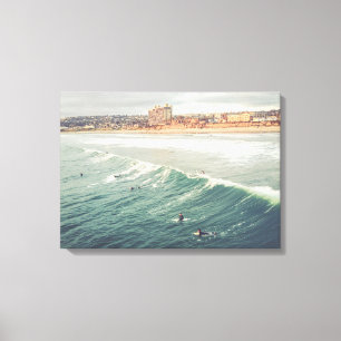 Surfer Wall Art, Pacific Beach San Diego Leinwand