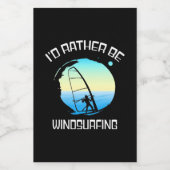 Surfer wäre eher Windsurfen Lebensmitteletikett (Einzelnes Label)