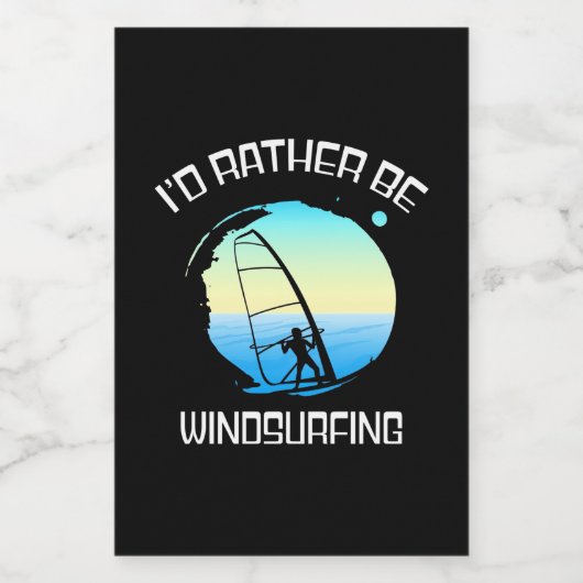 Surfer wäre eher Windsurfen Lebensmitteletikett (Einzelnes Label)