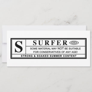 Surfer-Warnzeichen Einladung