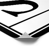 Surfer-Warnzeichen Poster (Ecke)