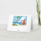 Surfer-Weihnachtsmann Feiertagskarte (Rückseite)