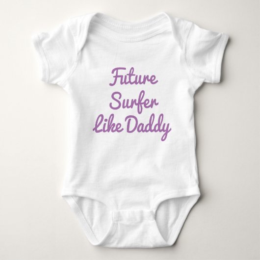 Surfer wie Daddy Baby Bodysuit Baby Strampler (Vorderseite)