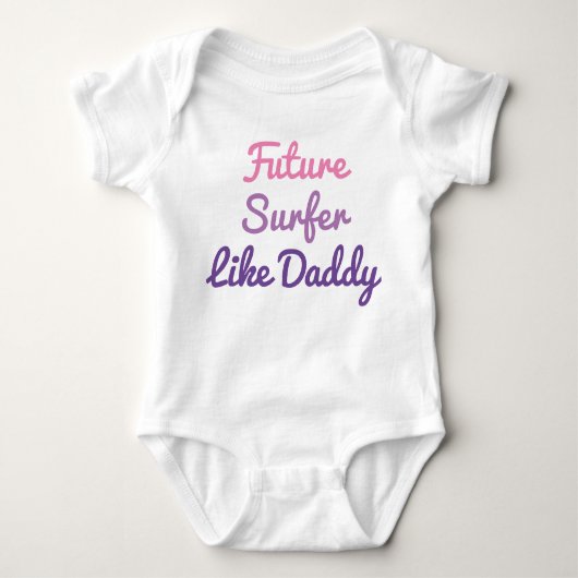 Surfer wie Daddy Baby Bodysuit Baby Strampler (Vorderseite)