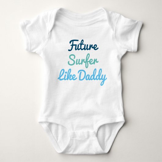 Surfer wie Daddy Baby Bodysuit Baby Strampler (Vorderseite)