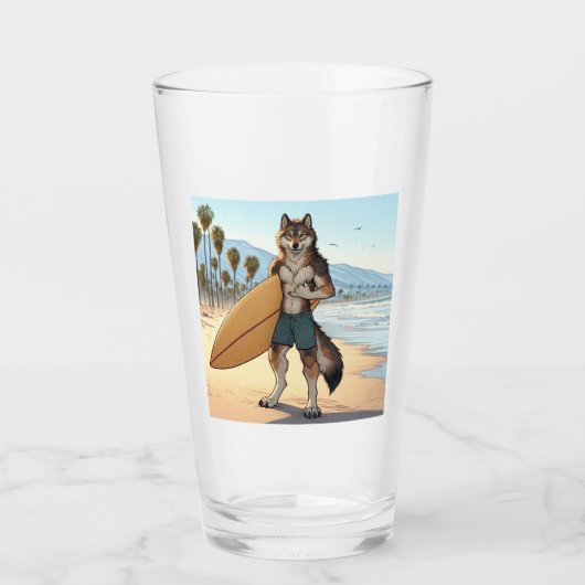 Surfer Wolf Glas (Vorderseite)