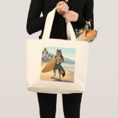 Surfer Wolf Jumbo Stoffbeutel (Vorderseite (Produkt))