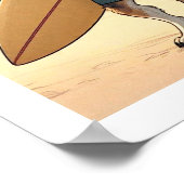 Surfer Wolf Poster (Ecke)