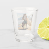Surfer Wolf Schnapsglas (Rückseite)