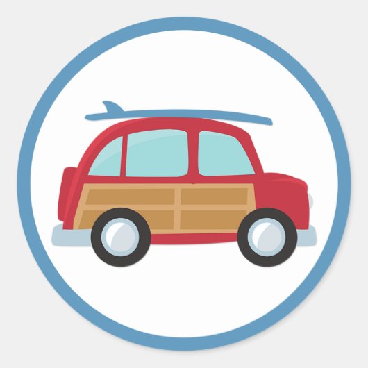 Surfer Woody Sticker (Vorderseite)