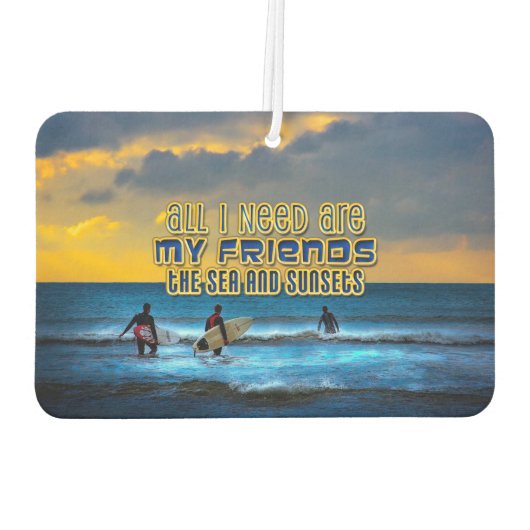 Surfer Zitat Alles, was ich brauche, sind meine Fr Autolufterfrischer (Rückseite)