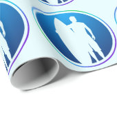 Surfergeschenk-Packpapier Geschenkpapier (Rolleneckpunkt)