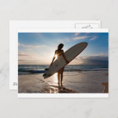 surfergirl.jpg postkarte (Vorne/Hinten)