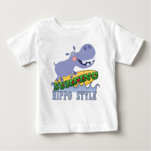 SurferHippopotamus Baby T-shirt