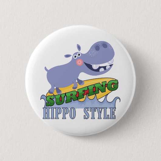SurferHippopotamus Button (Vorderseite)