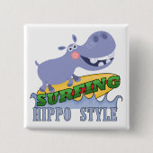 SurferHippopotamus Button (Vorderseite)