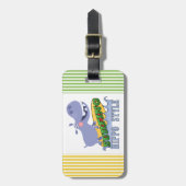 SurferHippopotamus Gepäckanhänger (Vorderseite vertikal)