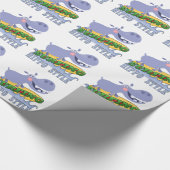 SurferHippopotamus Geschenkpapier (Ecke)