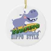 SurferHippopotamus Keramikornament (Vorne)