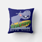 SurferHippopotamus Kissen (Rückseite)