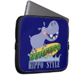 SurferHippopotamus Laptopschutzhülle (Vorne Rechts)