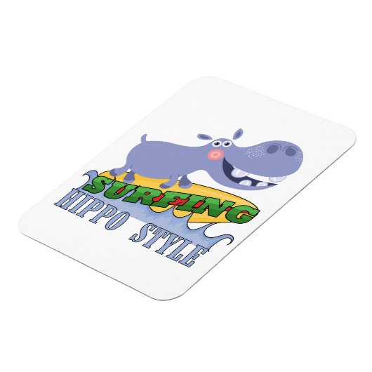SurferHippopotamus Magnet (Linke Seite)