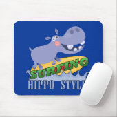 SurferHippopotamus Mousepad (Mit Mouse)