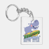 SurferHippopotamus Schlüsselanhänger (Vorderseite links)