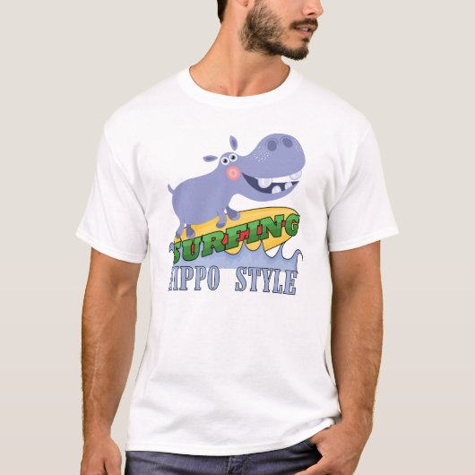 SurferHippopotamus T-Shirt (Vorderseite)