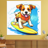 Surferhund Leinwanddruck (Insitu (Wohnzimmer))