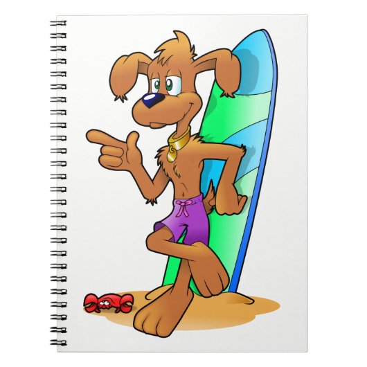 Surferhund Notizblock (Vorderseite)