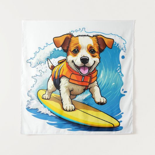 Surferhund Wandteppich (Vorderseite)