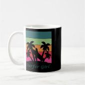 Surferin, Mädchen surfen Kaffeetasse (Links)
