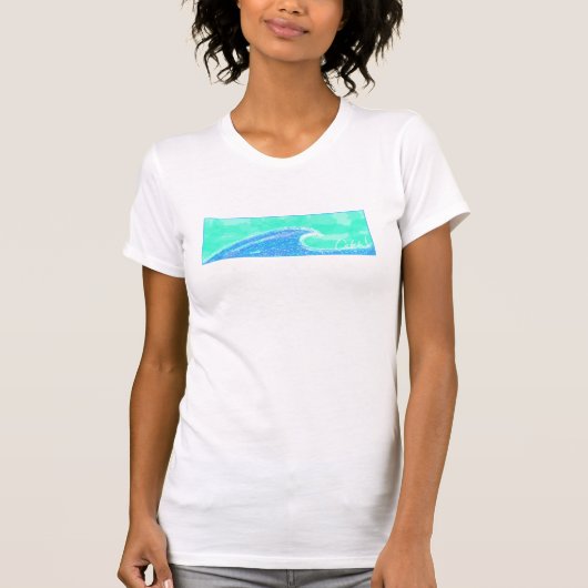 Surfermädchen T-Shirt (Vorderseite)