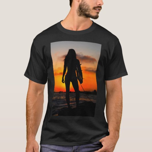 Surfermädchen T-Shirt (Vorderseite)