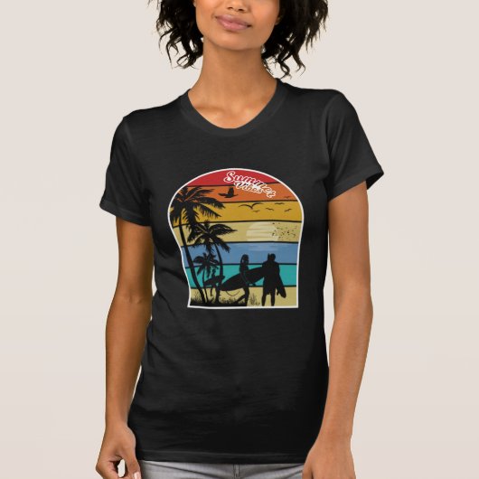 Surferparadies Sunset T-Shirt (Vorderseite)