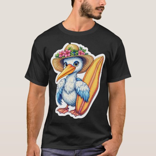 Surferpelikan T-Shirt (Vorderseite)
