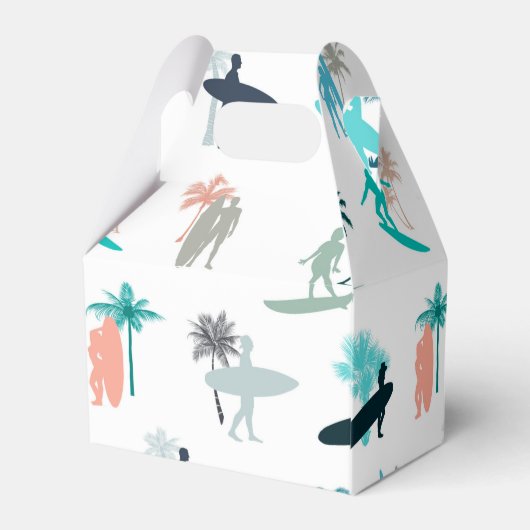 Surfers and Palm Trees Pattern Geschenkschachtel (Rückseite)