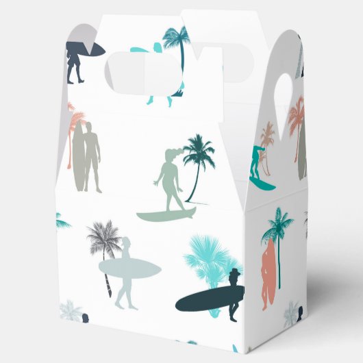 Surfers and Palm Trees Pattern Geschenkschachtel (Geöffnet)