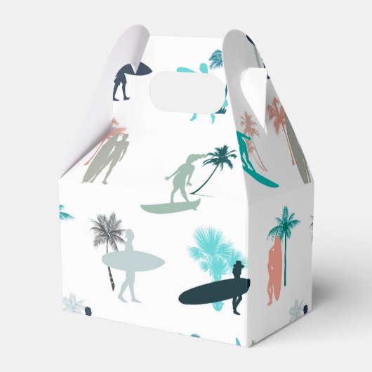 Surfers and Palm Trees Pattern Geschenkschachtel (Vorderseite)