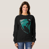 Surfers Blue Tube Wave Rider Pencil Sketch Sweatshirt (Vorne ganz)