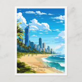 Surfers Paradise Beach Australien Reisen Postkarte (Vorderseite)